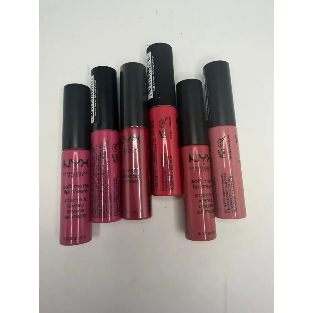 NYX Soft Matte Lip Cream Lot of 6 Milan Monte Carlo Sao Paulo Beijing Antwerp
